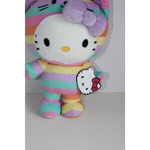 Hello Kitty Sanrio Gund Pastel Striped Rainbow 11 in. Cute use